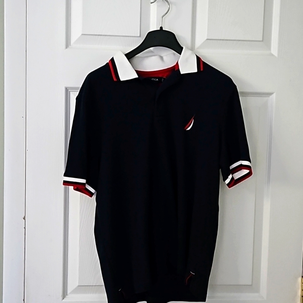 Nautica dark blue sz medium mens polo